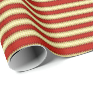 Papier Cadeau Brocade rouge et ivoire