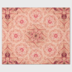 Papier Cadeau Broche Rose à la Lumière de Chandelle
