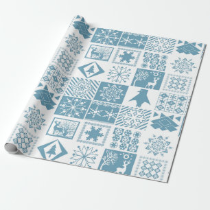 Papier Cadeau Brochure en patchwork hivernal de Noël