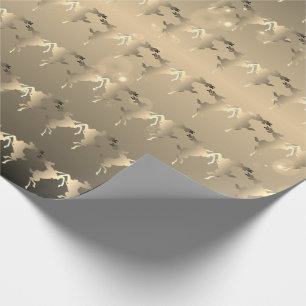 Papier Cadeau Bronze pâle de rennes de danse