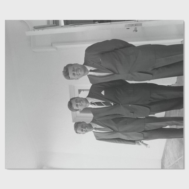 Papier Cadeau Bros, président John Kennedy, Robert & Ted (Plat)