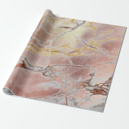 Papier Cadeau Brosses en pierre de cuivre rose rose rose Grungy