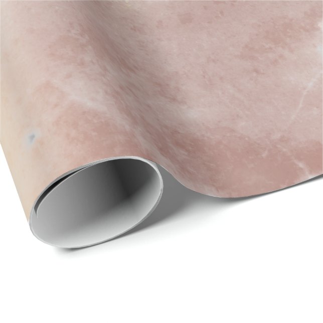 Papier Cadeau Brosses en pierre de cuivre rose rose rose Grungy (Coin rond)