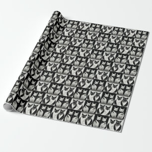 Papier Cadeau Brother Cat - Soeur Cat élégant et serein