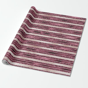 Papier Cadeau Brousse rose Bourgogne rouge Parties scintillant r