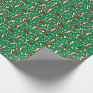 Papier Cadeau Brown Collie Doigt de Noël