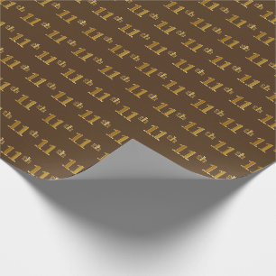 Papier Cadeau Brown, Faux Gold 11ème (onzième) événement