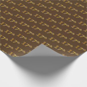 Papier Cadeau Brown, Faux Gold 17e (dix-septième)