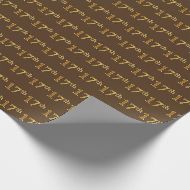 Papier Cadeau Brown, Faux Gold 17e (dix-septième) (Coin)