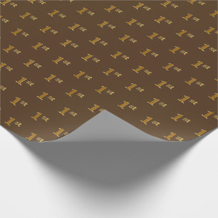 Papier Cadeau Brown, Faux Gold 1er (Premier) événement