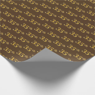 Papier Cadeau Brown, Faux Gold 35e (Trente-cinquième)
