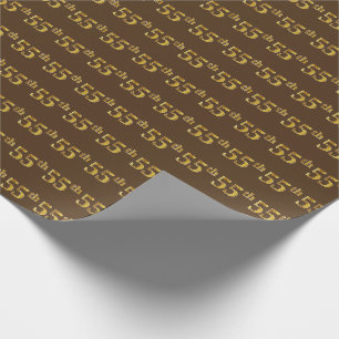 Papier Cadeau Brown, Faux Gold 55e (Cinquante-cinquième)