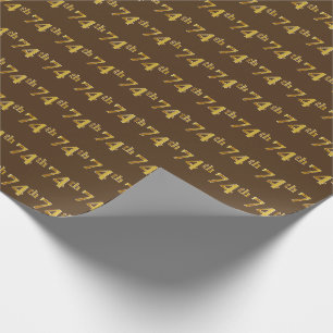 Papier Cadeau Brown, Faux Gold 74e (Soixante-quatorzième)