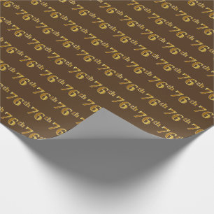 Papier Cadeau Brown, Faux Gold 76e (Soixante-seizième)