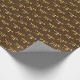 Papier Cadeau Brown, Faux Gold 78e (Soixante-dix-huitième)
