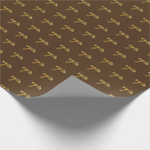 Papier Cadeau Brown, Faux Gold 7e (Septième)