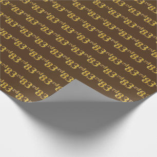 Papier Cadeau Brown, Faux Gold 83e (Quatre-vingt-troisième)