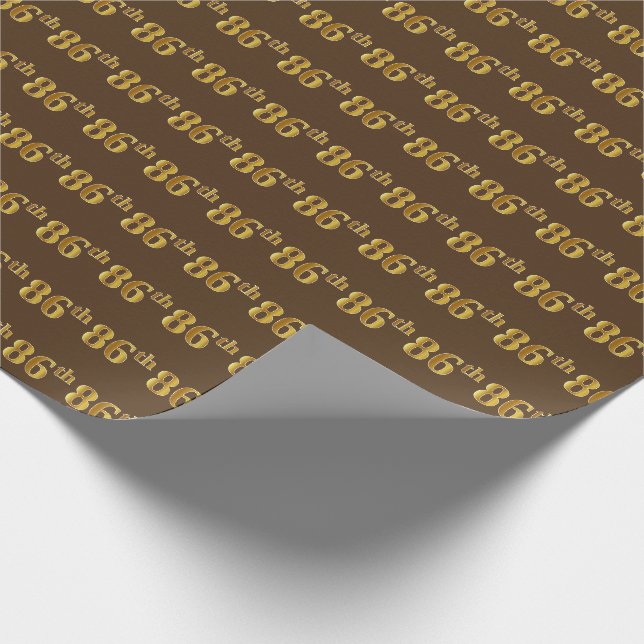 Papier Cadeau Brown, Faux Gold 86e (Quatre-vingt-sixième) (Coin)