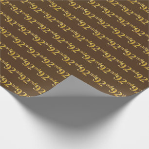 Papier Cadeau Brown, Faux Gold 92e (Quatre-vingt-dix-deuxième)