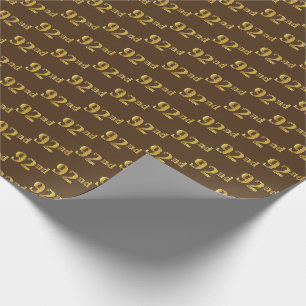 Papier Cadeau Brown, Faux Gold 92e (Quatre-vingt-dix-deuxième)