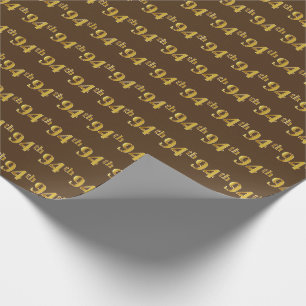 Papier Cadeau Brown, Faux Gold 94e (Quatre-vingt-quatorzième)