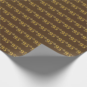 Papier Cadeau Brown, Faux Gold 95e (Quatre-vingt-quinze)