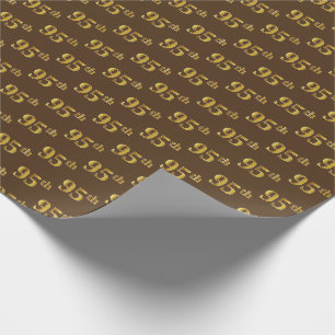 Papier Cadeau Brown, Faux Gold 95e (Quatre-vingt-quinze)
