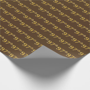 Papier Cadeau Brown, Faux Gold 97e (Quatre-vingt-dix-septième)