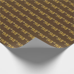 Papier Cadeau Brown, Faux Gold 98e (Quatre-vingt-dix-huitième)