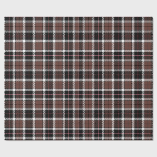Papier Cadeau Brown Plaid Wrapping Paper (Couture)