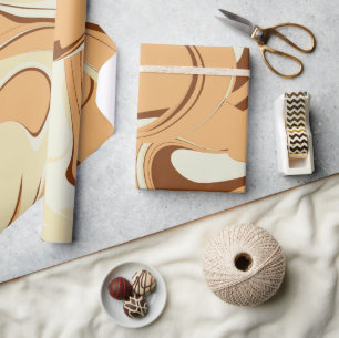Papier Cadeau Brown tortille de café