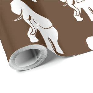 Papier Cadeau Brown White Elephant Cadeau Échange Jeu de Noël