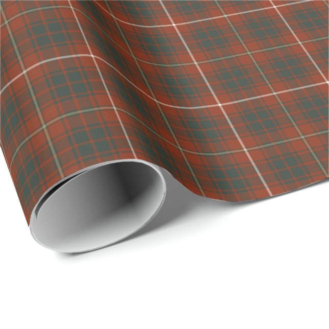 Papier Cadeau Bruce Clan Patiné Tartan (Coin rond)