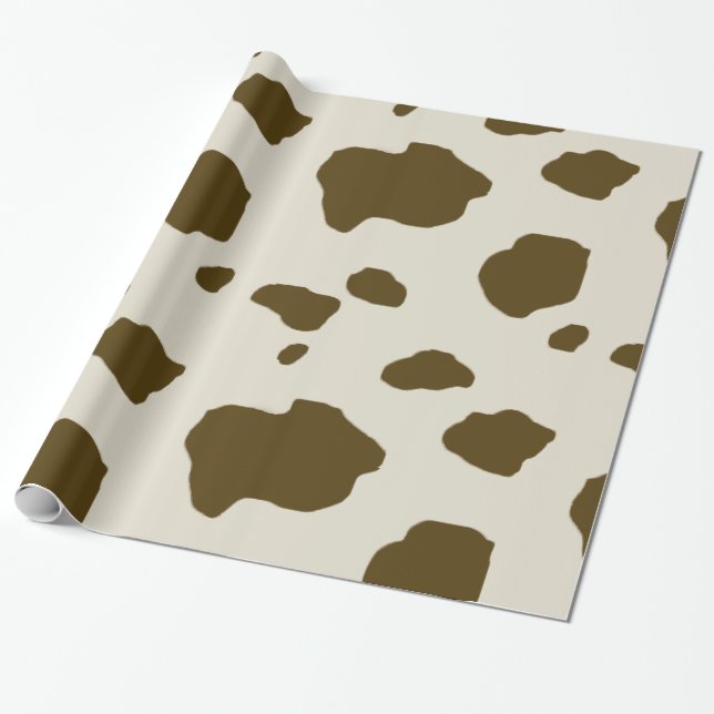 Papier Cadeau Brun de PEAU de VACHE (Déroulé)