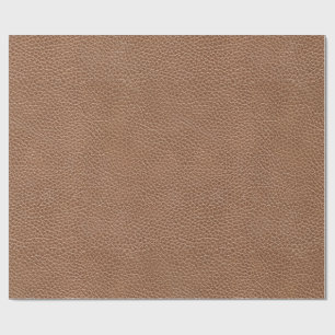 Papier Cadeau Brun naturel en cuir de Faux