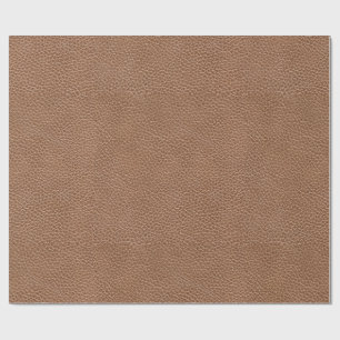 Papier Cadeau Brun naturel en cuir de Faux