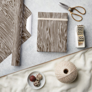 Papier Cadeau Brun rustique moderne de papier d'emballage de