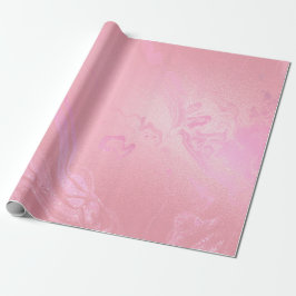 Papier Cadeau Bubble rose gomme Blush Verre de marbre moulé Abst