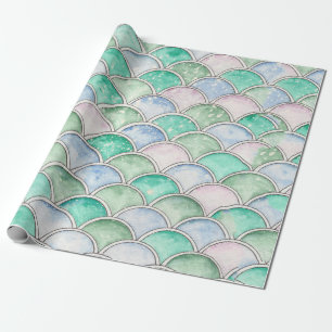 Papier Cadeau Bubble Scallops design sur papier d'emballage