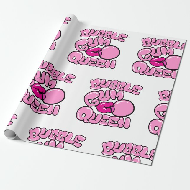 Papier Cadeau Bubblegum Queen (Déroulé)