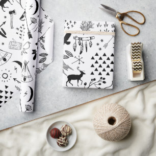 Papier Cadeau Buffalo Adventures Motif Black ID599