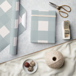 Papier Cadeau Buffalo Check Grey Simple Design tendance