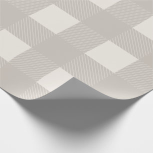 Papier Cadeau Buffalo Check Tan Simple Design Tend Tressé