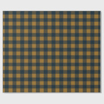 Buffle de moutarde jaune Plaid Festive vérifié