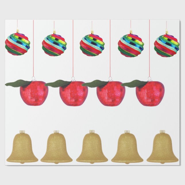 Papier Cadeau Bulbes, Pommes, Papier d'enveloppement de cloches (Plat)