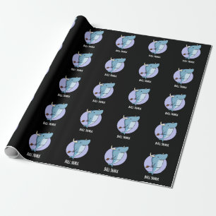 Papier Cadeau Bull Shark Funny Animal Shark Pun Dark BG