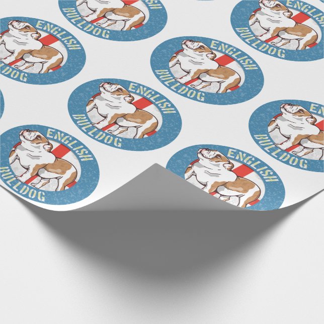 Papier Cadeau Bulldog anglais Saint George's Cross (Coin)