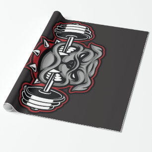 Papier Cadeau Bulldog Barbell Weight Training Bulldog Lover Cade