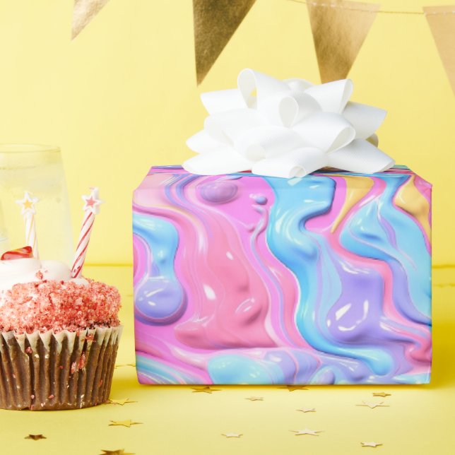 Papier Cadeau Bulle plastique brillante Abstraite (Fête d'anniversaire)