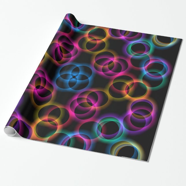 Papier Cadeau Bulles arc-en-ciel (Déroulé)